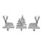 Iron Reindeer Forest Stocking Holder Set of 3 Christmas Decor